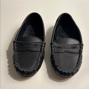 Janie and Jack Classic Black Kids Loafers